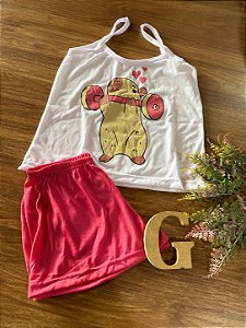 Baby Doll Croped - Virginia P,M,G,GG e único infantil (5 a 10 anos )