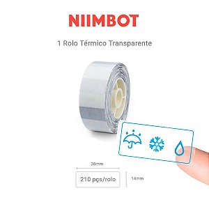 Rolo de etiquetas 30x14mm Transparente (210pçs)