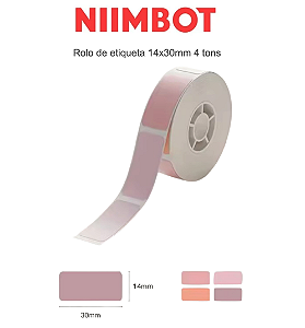 Rolo de etiquetas Rosa em 4 tons 30x14mm (210un)