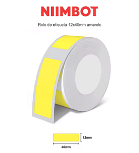 Rolo de etiquetas Amarela 12x40mm (160un)