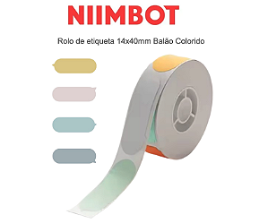 Rolo de etiquetas Balão Colorido 14x40mm (155un)