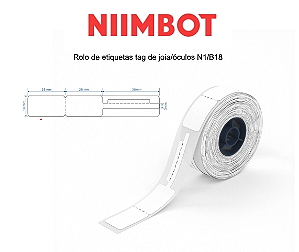 Rolo de Etiqueta Tag Joia/óculos Branca (75un) N1/B18