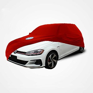 Capa Protetora para Cobrir Carro Golf MK7 GTI Highline Comfortline 1.6 1.0 Turbo 2013 2014 2015 2016 2017 2018 2019 Tecido Cor Vermelha Sob Medida Anti-Poeira Anti-Riscos Anti-Mofo Volkswagen Capas LP
