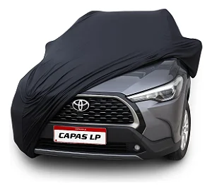 Capa para Cobrir Suv Toyota Corolla Cross Lycra Helanca Preta Capas LP Com Logo