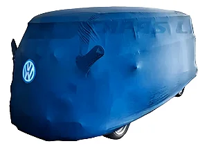Capa Protetora para Cobrir Carro Antigo Kombi Corujinha Tecido Cor Azul Sob Medida Anti-Poeira Anti-Riscos Anti-Mofo Volkswagen Capas LP