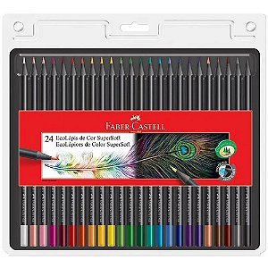 Lapis de Cor Supersoft com 24 cores Faber Castel