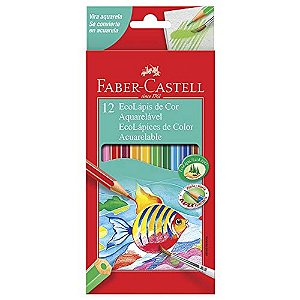 Lapis de Cor Aquarelavel 12 cores Ecolapis Faber Castel
