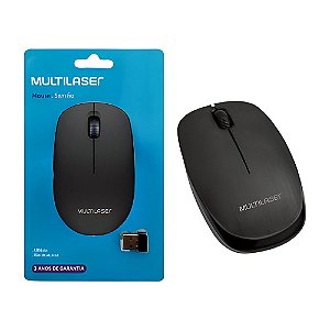 Mouse sem fio Multilaser 2.4 GHZ MO285 Preto