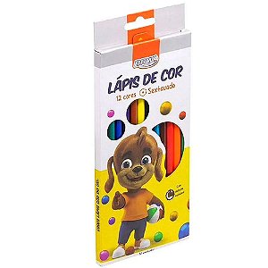 Lapis de Cor 12 Cores Sextavado BRW