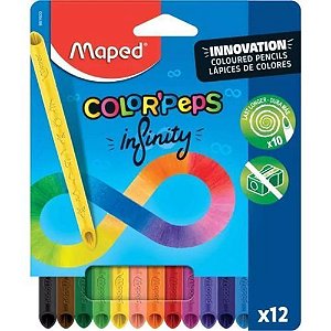 Lapis De Cor 12 Cores- Color Peps Infinito -Maped
