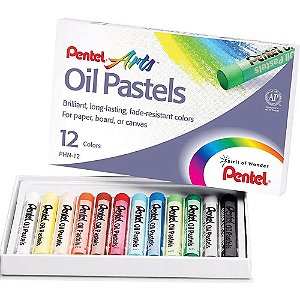 Giz Pastel Oleoso Estojo C/12 Cores - Pentel