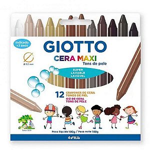 Giz De Cera Maxi Tons De Pele c 12 Cores - GIOTTO