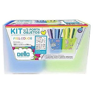 Porta Objetos Kit Full Color C/2 Azul e Verde Dello