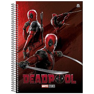 Caderno Universitário 1 Matéria Dead Pool 80 Folhas