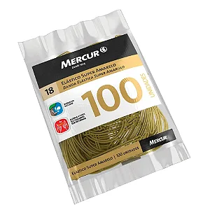 Elastico Super Amarelo N18 c 100 unid Mercur