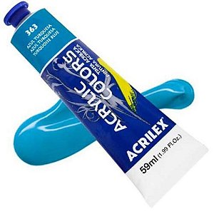 Tinta Acrylic Colors Acrilex Bisnaga C/59ml Azul Turquesa