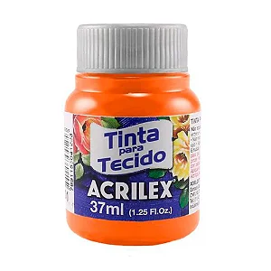 Tinta para Tecido Laranja 37ml Acrilex