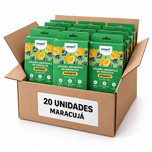 Caixa com 20 Coleiras Aromáticas de Maracujá SOSSEGO – Zenpet Brasil