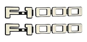 Par Emblema/letreiro Paralama Lateral  F1000 1972 À 1992