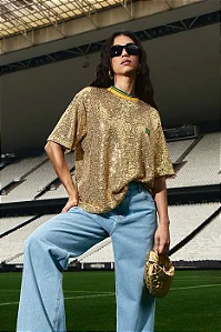 BLUSA PAETÊ GOLA RETILINEA