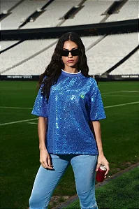 BLUSA PAETÊ GOLA RETILINEA