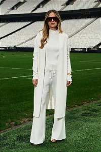 TRIJUNTO TRICOT MODAL CARDIGAM C/ REGATA E CALÇA