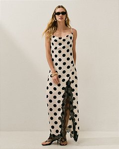Vestido com decote degagê