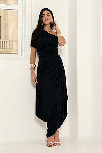 VESTIDO MALHA JERSEY UM OMBRO SÓ