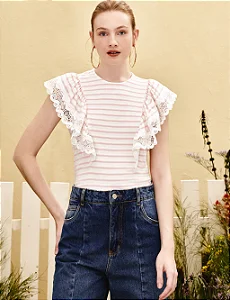 Blusa Listrada Açucena
