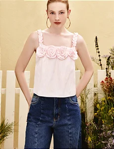 Cropped Floral Kirley