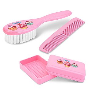 KIT PENTE E ESCOVA PETITA 1165 ROSA