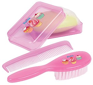 KIT PENTE E ESCOVA PETITA 1166 ROSA