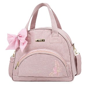 BOLSA HUG FLORAL MEDIA ROSA