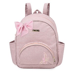MOCHILA HUG FLORAL ROSA