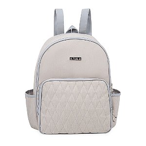 MOCHILA HUG LINHO CINZA