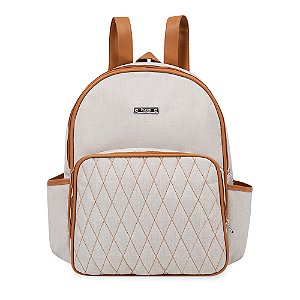 MOCHILA HUG LINHO CARAMELO
