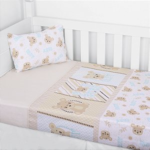 JOGO DE LENCOL BABY NICE 3 PÇAS - REF3400 BEGE