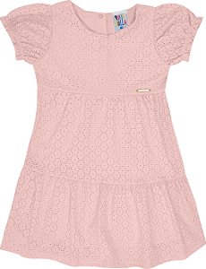 VESTIDO PULLA BULLA 48715 ROSA 3 ANOS