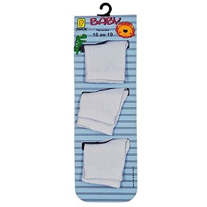 KIT MEIA DUCK SOQUETE BRANCO 16/19
