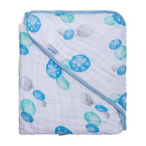 TOALHA SOFT BABY JOY REF76021 - BALÕES AZUL