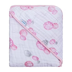 TOALHA SOFT BABY JOY REF76021 - BALÕES ROSA
