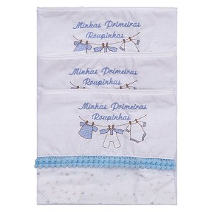 KIT SAQUINHO DE MATERNIDADE BABY JOY TRENDS AZUL
