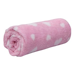 MANTA SOFT BABY JOY FUNNY CORACAO ROSA