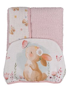 TOALHA FELPA BABY JOY FABULA COELHA
