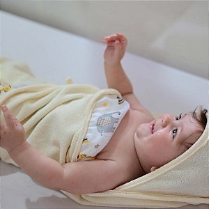 TOALHA PLUSH BUBLIM PETIT GIRAFA CREME