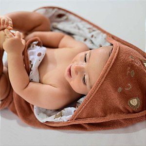 TOALHA PLUSH BUBLIM PETIT URSO MARROM