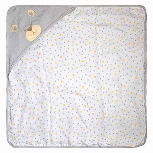 TOALHA PLUSH BUBLIM PETIT URSO CINZA