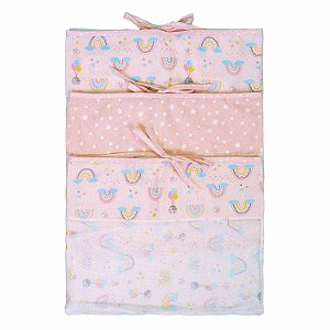KIT SAQUINHO MATERNIDADE BUBLIM PETIT ARCO IRIS ROSA