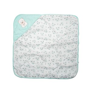 TOALHA BUBLIM MALHA PLUSH URSO VERDE
