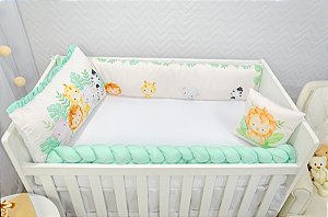KIT DE BERCO BALU BABY SUBLIMAÇÃO - SAFARI VERDE